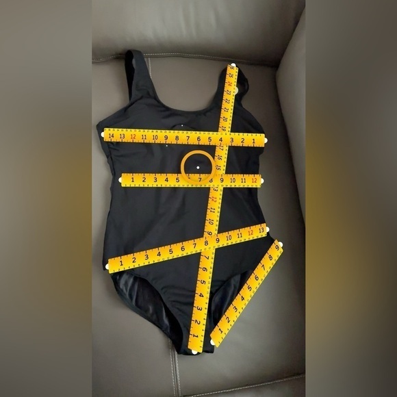 ARTESANDS One Piece Swimsuit MULTI CUP Built In Bra Lined Scoop Neck Black 10 - Picture 6 of 16